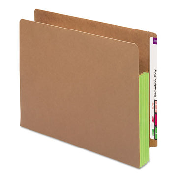 Smead® Redrope Drop-front End Tab File Pockets With Fully Lined Colored Gussets, 3.5" Expansion, Letter Size, Redrope-green, 10-box freeshipping - TVN Wholesale